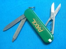 BIJOU SD 58MM GREEN PAXIL VICTORINOX SWISS SAK ADVERTISING UTILITY FOLDING POCKET KNIFE KNIVES AD