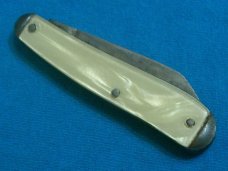 VINTAGE CRACKED ICE HANDLE MADE IN USA SERPENTINE PEN JACK FOLDING POCKET KNIFE KNIVES OLD