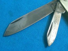 VINTAGE CRACKED ICE HANDLE MADE IN USA SERPENTINE PEN JACK FOLDING POCKET KNIFE KNIVES OLD