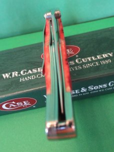 Case XX 2003 Dark Red Bone Folding Hunter Pattern # 61265LC SS