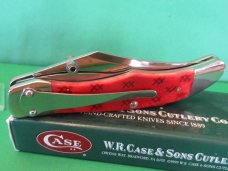 Case XX 2003 Dark Red Bone Folding Hunter Pattern # 61265LC SS