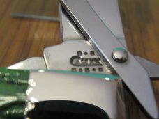 Case XX 2004 Bright Green Cheetah Bob Wire Pattern # 6111 1/2L SS