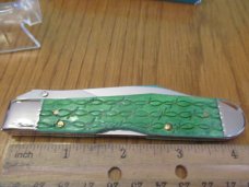 Case XX 2004 Bright Green Cheetah Bob Wire Pattern # 6111 1/2L SS