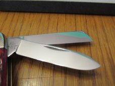 Kissing Crane 150th Anniversary Red Jigged Bone Sleeveboard Whittler 1834 to 1984