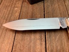 Queen Cutlery Tear Drop Jack Amber Carved Stag Bone 
