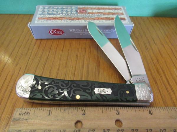 Case XX 2020 Image XX Scrolled Bolsters Ivy Bermuda Green Bone Trapper Pattern # 6254 SS Case XX 2020 Image XX Scrolled Bolsters Ivy Bermuda Green Bone Trapper Pattern # 6254 SS