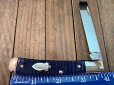 Canal Street Cutlery for Union Cutlery Razor 1 Blade Trapper Blue Rope Jigged Bone