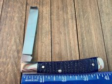 Canal Street Cutlery for Union Cutlery Razor 1 Blade Trapper Blue Rope Jigged Bone