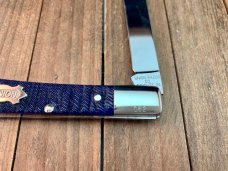 Canal Street Cutlery for Union Cutlery Razor 1 Blade Trapper Blue Rope Jigged Bone