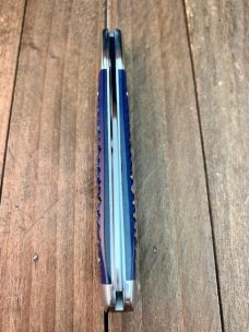 Canal Street Cutlery for Union Cutlery Razor 1 Blade Trapper Blue Rope Jigged Bone
