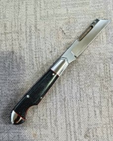 K'roo Scagel Cut Sheepsfoot Easy Open Denim Bullet Head Jack..3.75..Rwl34..Red liners,fileworked  