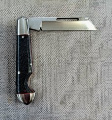 K'roo Scagel Cut Sheepsfoot Easy Open Denim Bullet Head Jack..3.75..Rwl34..Red liners,fileworked  
