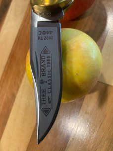 Vintage Boker Treebrand 1989 Lockback Maple Burl Scales