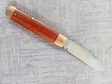 K'roo Spear Equal End. ,3.75"cld..Rwl34..Whale Tufnol micarta and special Tree Frog Shield..coa&slip