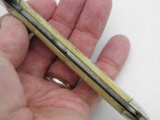 Queen Cutlery Co. #38 Jumbo Folding Hunter with imitation onyx handles: 5 1/4” closed; early 1950s