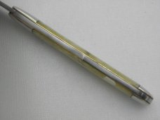 Queen Cutlery Co. #38 Jumbo Folding Hunter with imitation onyx handles: 5 1/4” closed; early 1950s