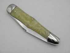 Queen Cutlery Co. #38 Jumbo Folding Hunter with imitation onyx handles: 5 1/4” closed; early 1950s