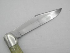 Queen Cutlery Co. #38 Jumbo Folding Hunter with imitation onyx handles: 5 1/4” closed; early 1950s