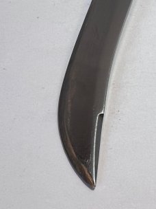 Buck 105, Inverted, 3 line stamp. 1972-1973. Used with sheath