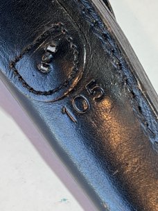Buck 105, Inverted, 3 line stamp. 1972-1973. Used with sheath