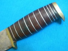 VINTAGE ELMER KEITH JAPAN FIXED BLADE HUNTING SKINNING BOWIE SURVIVAL KNIFE KNIVES OLD SHEATH