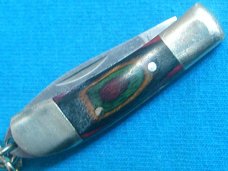VINTAGE FROST CUTLERY JAPAN FLYING FALCON POCKET WATCH FOB KEYCHAIN JACK KNIFE KNIVES OLD