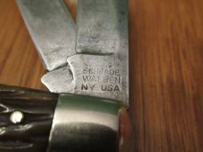 Schrade Walden New York Peach seed Jigged Bone Trapper Pattern # 293  