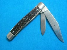 VINTAGE COLONIAL PROV USA 2 BLADE STOCKMAN FOLDING SERPENTINE JACK PEN POCKET KNIFE KNIVES OLD