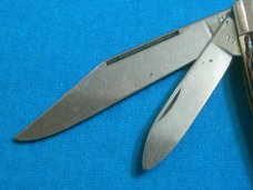 VINTAGE COLONIAL PROV USA 2 BLADE STOCKMAN FOLDING SERPENTINE JACK PEN POCKET KNIFE KNIVES OLD