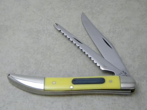 Case XX Stainless USA 4 Dot 1976 Yellow 32095 Toothpick Fish Knife