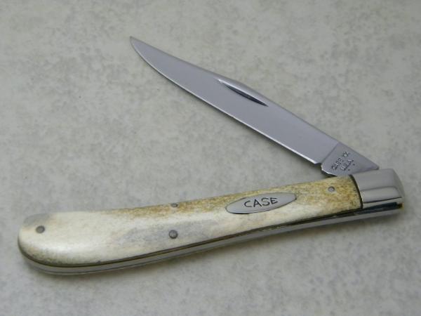 Case XX USA 2 Dot 1978 Stag or Elk 61048 Slimline Trapper Farmers Jack Knife