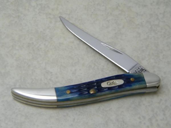Case XX USA 2000 Blue Bone 610096 SS Tiny Toothpick Knife