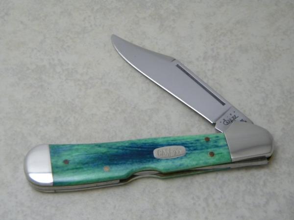 Case XX USA 2000 Green Peacock Appaloosa Bone 61549L SS Copperlock Knife - SFO for SMKW Case XX USA 2000 Green Peacock Appaloosa Bone 61549L SS Copperlock Knife - SFO for SMKW