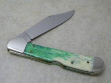 Case XX USA 2000 Green Peacock Appaloosa Bone 61549L SS Copperlock Knife - SFO for SMKW