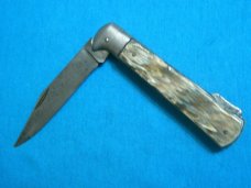 VINTAGE GUTMANN CUTLERY GCCO BAREHEAD LOCKBACK FOLDING JACK POCKET KNIFE KNIVES FANCY HANDLE OLD
