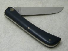 Case XX Stainless USA 9 Dot 1971 Black 2138 SS Large Sod Buster Knife
