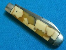 ANTIQUE VINTAGE 1890'S HATCH CUTLERY DRIDGEPORT FOLDING POCKET SLEEVEBOARD KNIFE KNIVES OLD FANCY