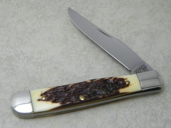 Schrade USA 97OT Old Timer Staglon Buzzsaw 1 Blade Trapper Knife Schrade USA 97OT Old Timer Staglon Buzzsaw 1 Blade Trapper Knife