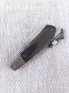 Vincenzo Balistreri Buffalo Horn Taillock. .Fools Gold bolsters & bead..Filework..Jiimping..Coa/Slip