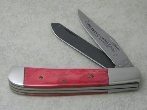 Parker-Edwards Alabama, USA Red Bone Trapper 1988 ABCA Limited Edition with Genuine Damascus Blade