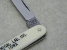 Case Tested XX Imitation Ivory "Midland Chemical Lab. Inc. Dubuque, Iowa" Office Pen Knife c.1970's
