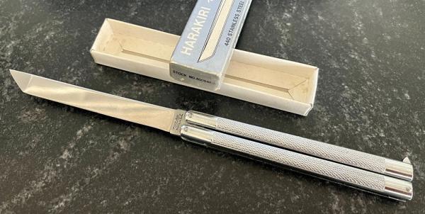 Vintage Valor Harakiri Balisong aka Butterfly Knife, Japan, Model 660, Tanto, Original Box, Unused 