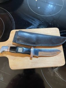 Vintage Japan G96 950 skinner knife and sheath VGUC