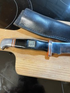 Vintage Japan G96 950 skinner knife and sheath VGUC