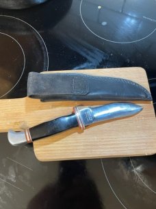 Vintage Japan G96 950 skinner knife and sheath VGUC