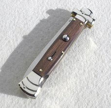 NEW A.G.A. CAMPOLIN 9" MALTESE SANTOS MAHOGANY WOOD  MODIFIED BAYONET BLADE NICKEL SILVER BOLSTERS 