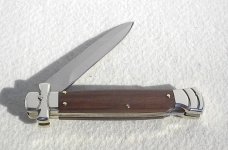 NEW A.G.A. CAMPOLIN 9" MALTESE SANTOS MAHOGANY WOOD  MODIFIED BAYONET BLADE NICKEL SILVER BOLSTERS 