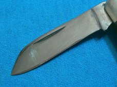 VINTAGE UTICA GREEN BLACK FANCY SERPENTINE STOCKMAN JACK FOLDING POCKET KNIFE KNIVES OLD MARBLE