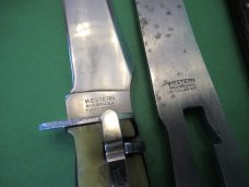 Western Boulder, Colo. Cracked Ice Knife & Hatch Set 1935 to 1950