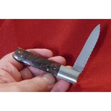CUSTOM HAND MADE MEL PARDUE SLIM LOCKBACK FILEWORKED BLADE AND SPRING # 01 1959-1980 TAMPA FLORIDA